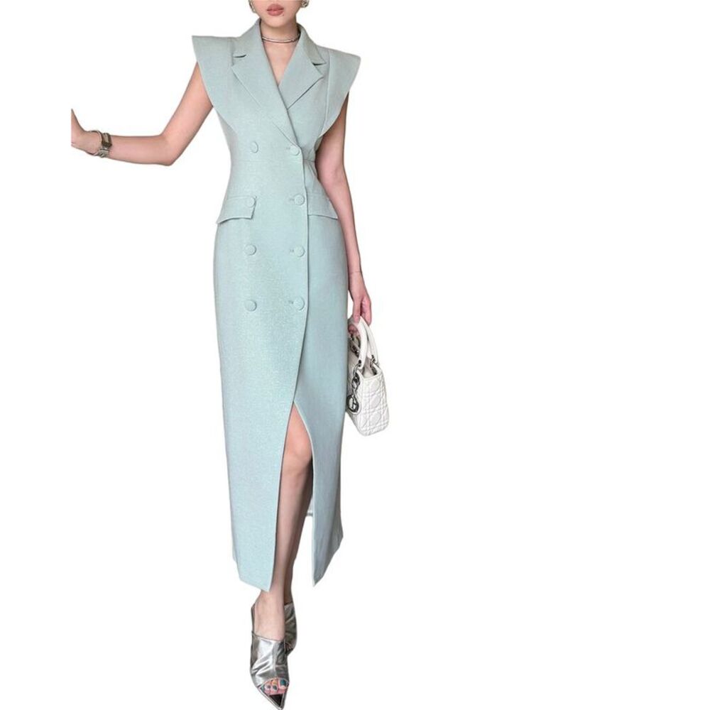 Burryco Womens  Jacket Dress, Blue